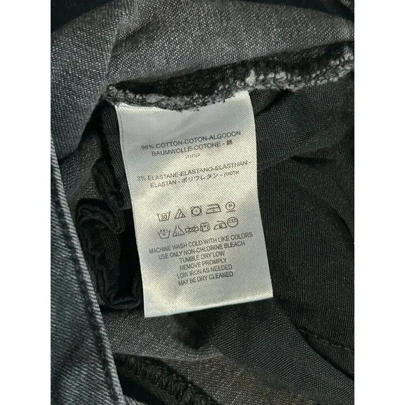 Free People Black Denim Jeans Size 28 Frayed Hem Distressed Stretch - Picture 5 of 7